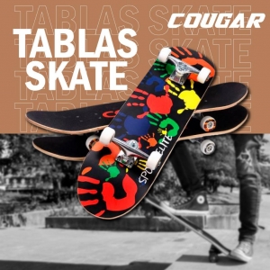 Patineta De Skate Cougar MHB03 Con 7 capas de pino_11