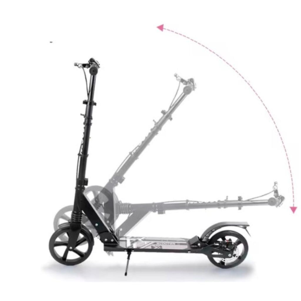 Patineta Urbana Mecánica  con ruedas de 20cm, capacidad de 100 kilos y sistemas de suspensión dual, con freno de disco._4
