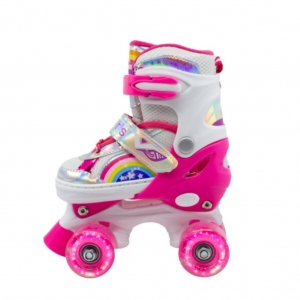 Combo infantil de Patines Ajustables +  Casco + Protecciones  con llantas de luz _6