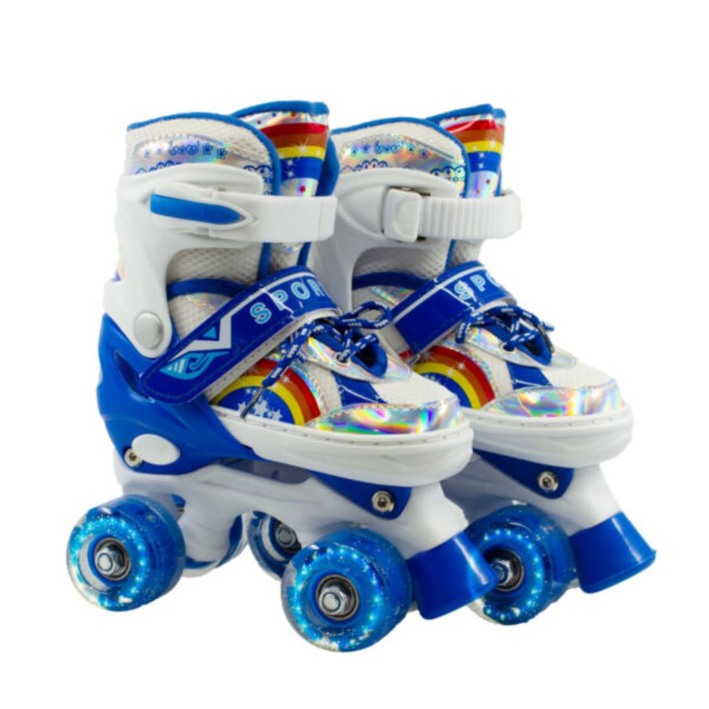 Combo infantil de Patines Ajustables +  Casco + Protecciones  con llantas de luz _11