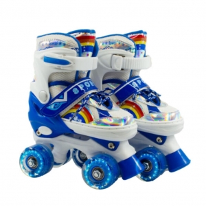 Combo infantil de Patines Ajustables +  Casco + Protecciones  con llantas de luz _11