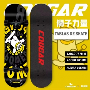 Patineta De Skate Cougar MHB03 Con 7 capas de pino_1