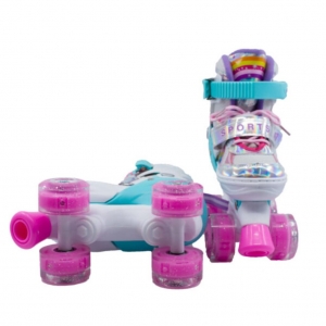 Combo infantil de Patines Ajustables +  Casco + Protecciones  con llantas de luz _10
