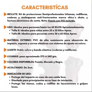 Set de protecciones Chico skate_10