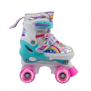 Combo infantil de Patines Ajustables +  Casco + Protecciones  con llantas de luz _8
